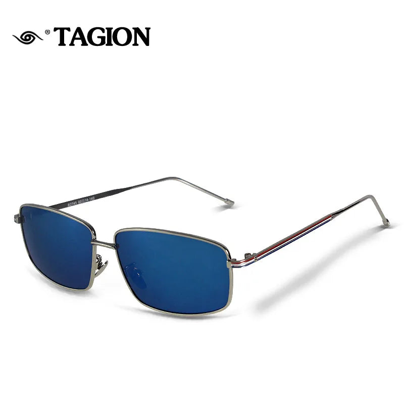 TAGION Rectangle Alloy Frame Sunglasses Men Women Retro Sun Glasses Unisex Stylish UV400 Driving Photochromic Shades Male 2745