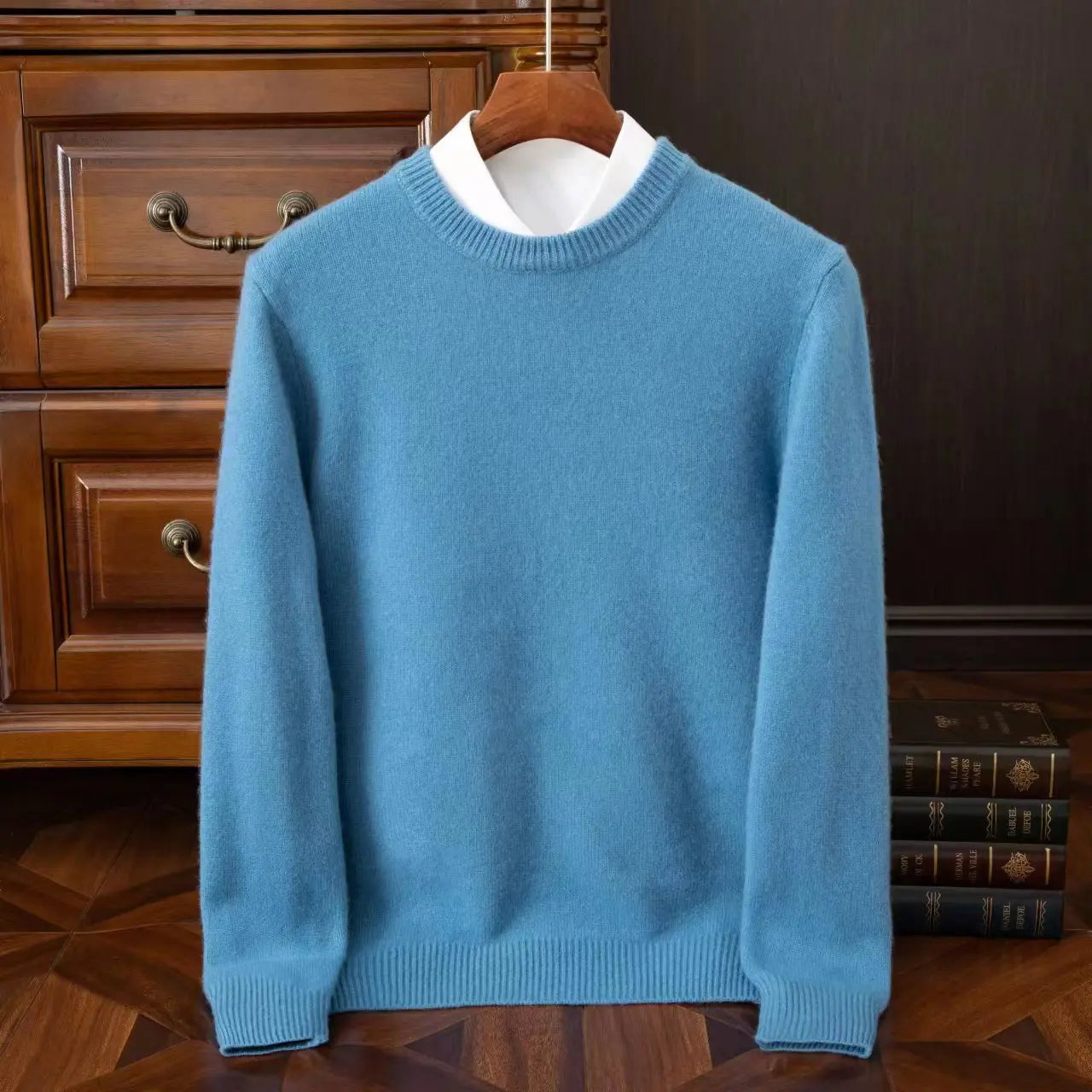 2025 Cashmere Sweater O-neck Pullovers Men's Loose Oversized M-3XL Knitted Bottom Shirt Autumn Winter New Korean Casual Men Top