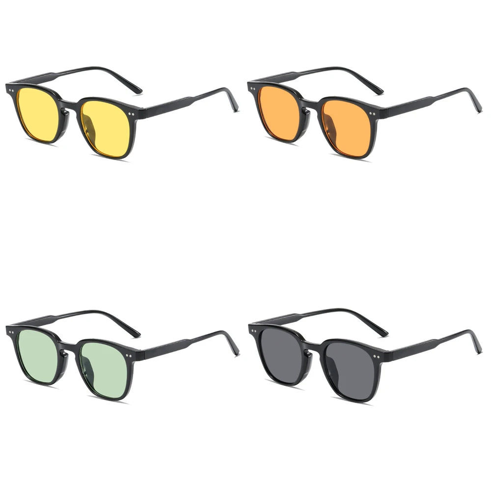 New Vintage Square Sunglasses Women Men Luxury Brand Small Round Sun Glasses Female Small Eyewear Sunglasses for Male Female